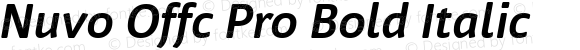Nuvo Offc Pro Bold Italic