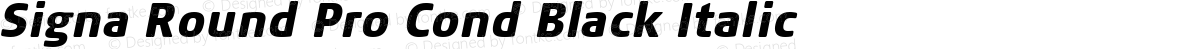 Signa Round Pro Cond Black Italic