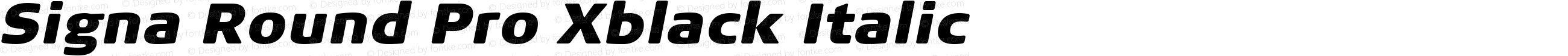 Signa Round Pro Xblack Italic