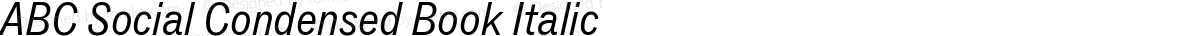 ABC Social Condensed Book Italic