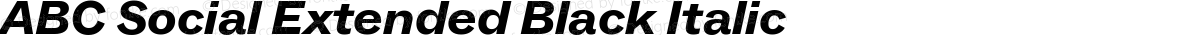 ABC Social Extended Black Italic