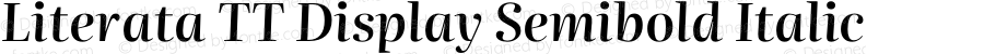 Literata TT Display Semibold Italic