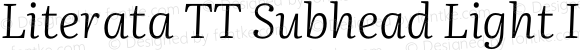 Literata TT Subhead Light Italic