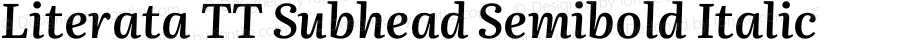 Literata TT Subhead Semibold Italic