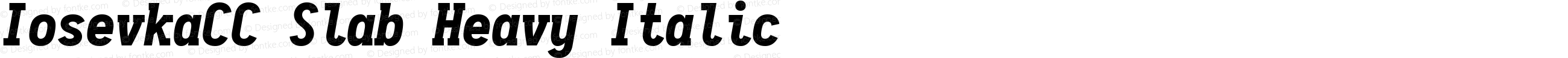 IosevkaCC Slab Heavy Italic