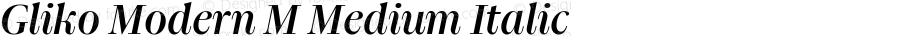 Gliko Modern M Medium Italic