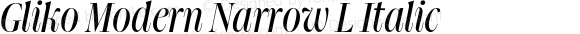 Gliko Modern Narrow L Italic