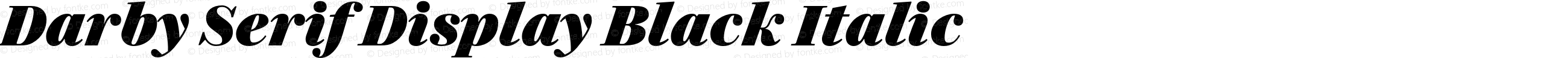 Darby Serif Display Black Italic
