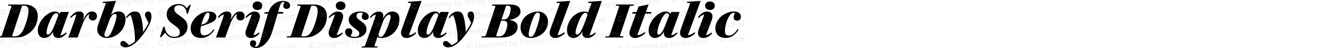 Darby Serif Display Bold Italic