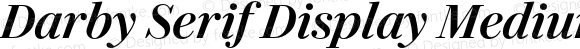 Darby Serif Display Medium Italic