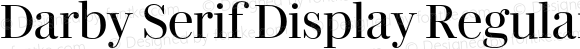 Darby Serif Display Regular