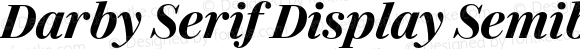 Darby Serif Display Semibold Italic