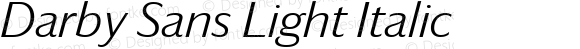 Darby Sans Light Italic