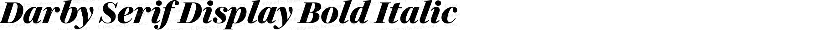 Darby Serif Display Bold Italic