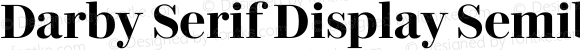 Darby Serif Display Semibold