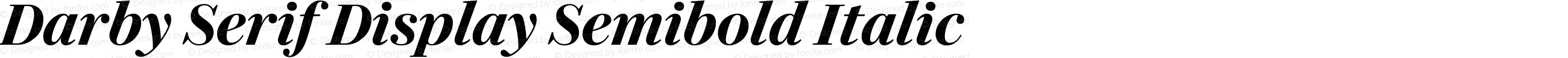 Darby Serif Display Semibold Italic