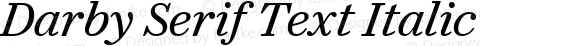 Darby Serif Text Italic