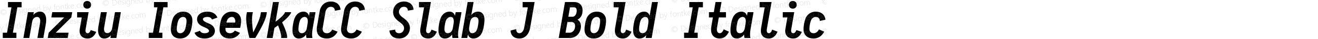 Inziu IosevkaCC Slab J Bold Italic