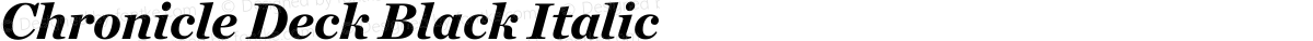 Chronicle Deck Black Italic