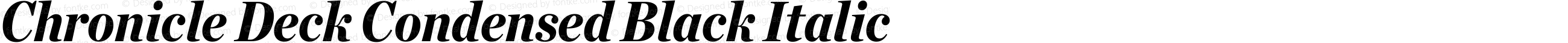 Chronicle Deck Condensed Black Italic
