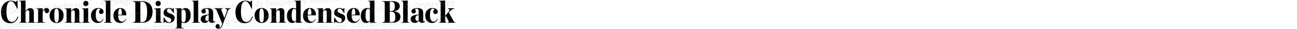 Chronicle Display Condensed Black