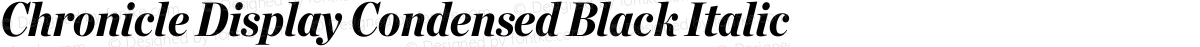 Chronicle Display Condensed Black Italic
