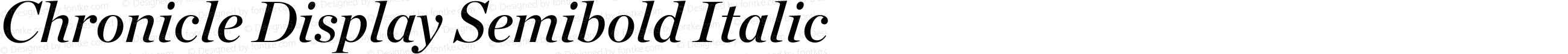 Chronicle Display Semibold Italic