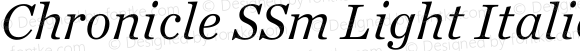 Chronicle SSm Light Italic