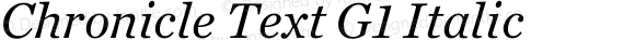 Chronicle Text G1 Italic