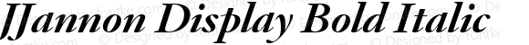 JJannon Display Bold Italic