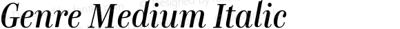 Genre Medium Italic