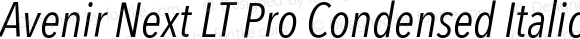 Avenir Next LT Pro Condensed Italic