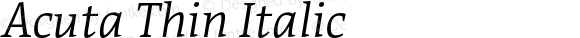 Acuta Thin Italic