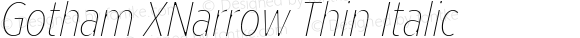 Gotham XNarrow Thin Italic