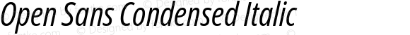 Open Sans Condensed Italic