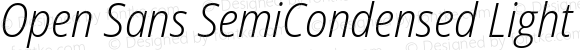 Open Sans SemiCondensed Light Italic