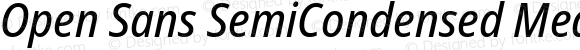 Open Sans SemiCondensed Medium Italic