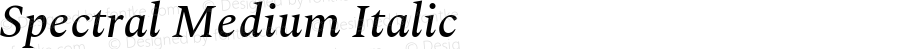 Spectral Medium Italic