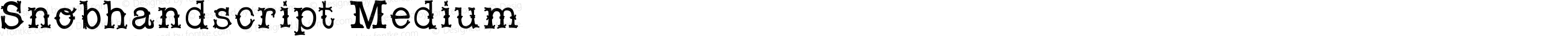 Snobhandscript Medium