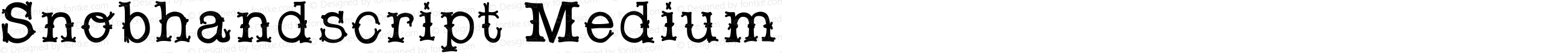 Snobhandscript Medium