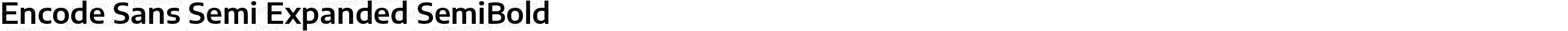 Encode Sans Semi Expanded SemiBold