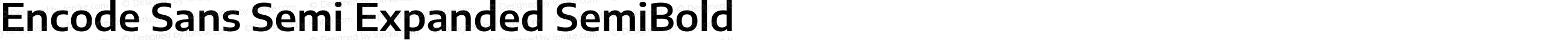 Encode Sans Semi Expanded SemiBold