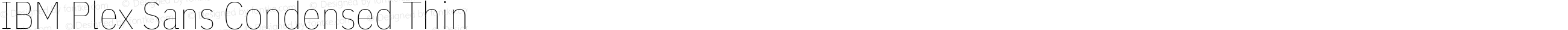 IBM Plex Sans Condensed Thin