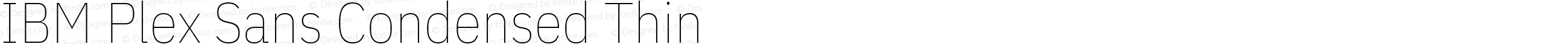 IBM Plex Sans Condensed Thin