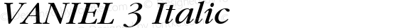 VANIEL 3 Italic