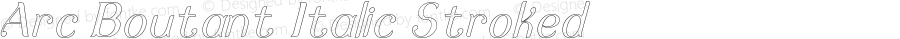 Arc Boutant Italic Stroked Version 1.000