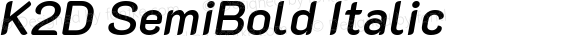 K2D SemiBold Italic