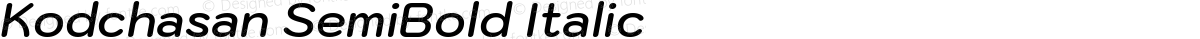 Kodchasan SemiBold Italic
