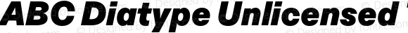 ABC Diatype Unlicensed Trial Ultra Italic