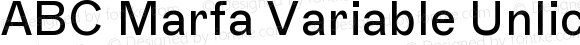 ABC Marfa Variable Unlicensed Trial Regular